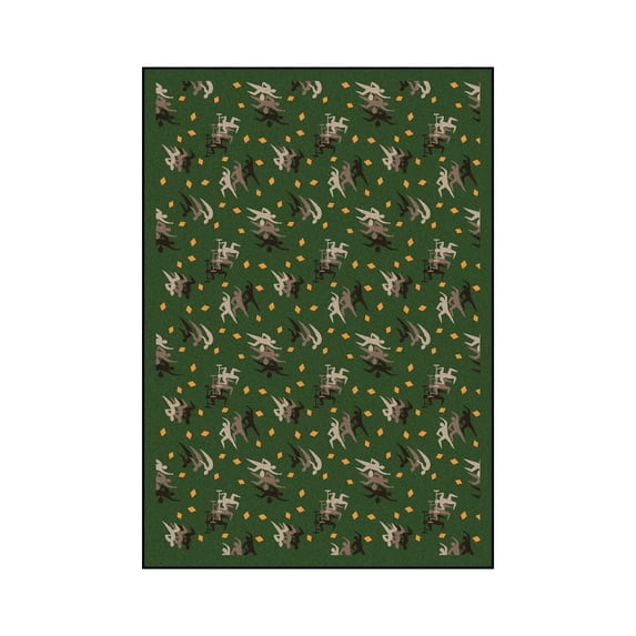 Fitness Zone 5'4" x 7'8" Area Rug In Color Sage