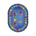 thumbnail image 1 of Kid Essentials - Early Childhood Circus Elephant Parade, 7'8" x 10'9" Oval, Multicolored, 1 of 2
