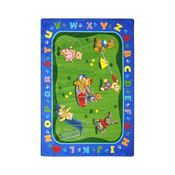 Kid Essentials - Early Childhood Teddy Bear Playground, 3'10" x 5'4", Multicolored