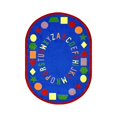thumbnail image 1 of Kid Essentials - Early Childhood First Lessons, 7'8" x 10'9" Oval, Blue, 1 of 3