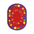 thumbnail image 1 of Kid Essentials - Early Childhood First Lessons, 7'8" x 10'9" Oval, Red, 1 of 3