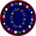 thumbnail image 1 of Joy Carpets 1443E-01 First Lessons Blue 7 ft.7 in. Round  WearOn Nylon Machine Tufted- Cut Pile Educational Rug, 1 of 3