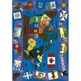 thumbnail image 1 of Joy Carpets 1455C Flags of Canada 5 ft.4 in. x 7 ft.8 in.  WearOn Nylon Machine Tufted- Cut Pile Educational Rug, 1 of 1