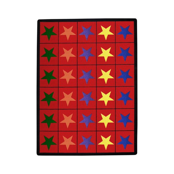 Joy Carpets Star Space Educational Rug 5-ft 4-in 7-ft 8-in
