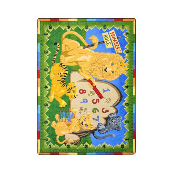 Number's Rule 7'8" x 10'9" Area Rug In Color Multi