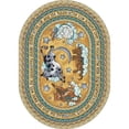 thumbnail image 1 of Joy Carpets 1474CC-02 Hey Diddle Diddle Yellow 5 ft.4 in. x 7 ft.8 in. Oval  WearOn Nylon Machine Tufted- Cut Pile Just for Kids Rug, 1 of 1