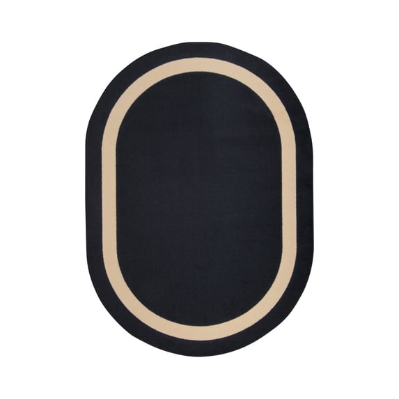 Portrait 7'8" x 10'9" Oval Area Rug In Color Onyx-Color:Onyx,Material:Nylon