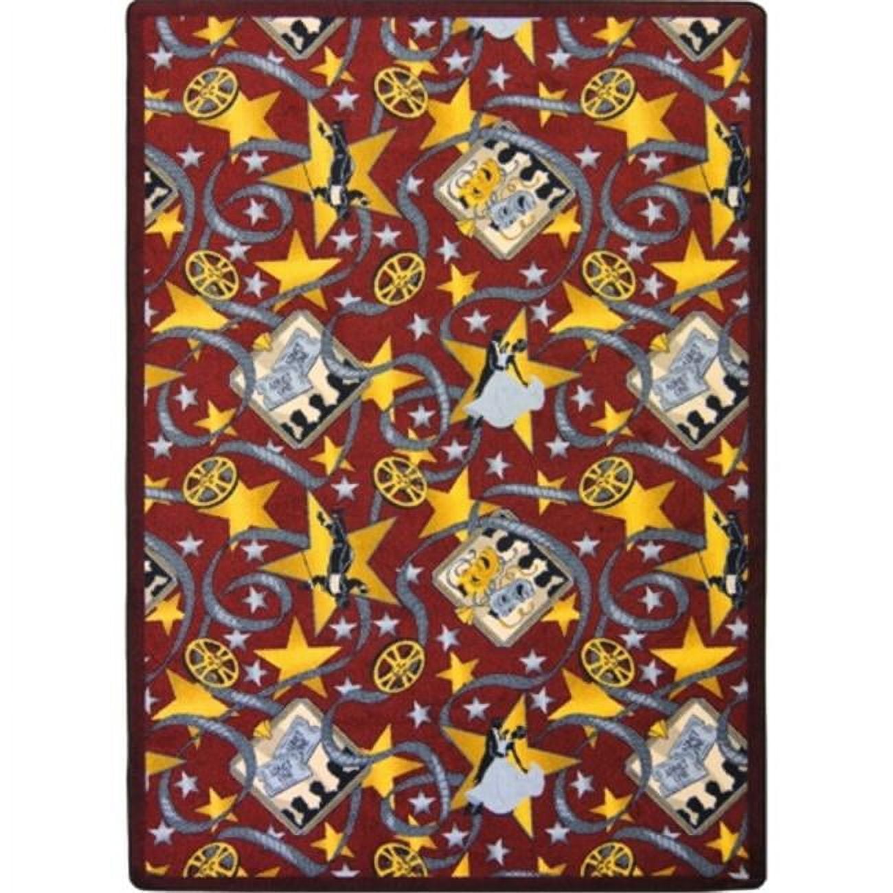 Silver Screen Burgundy Tufted Rectangular Stain-Resistant Rug