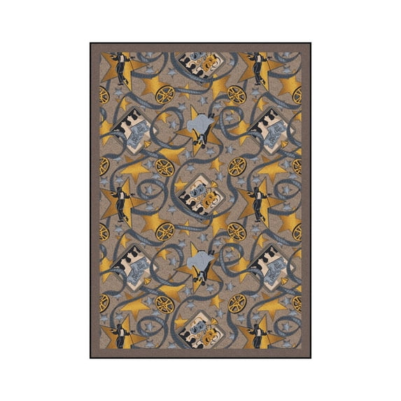 Silver Screen 7'8" x 10'9" Area Rug In Color Taupe