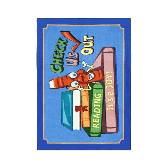 Check Us Out 7'8" x 10'9" Area Rug In Color Multi