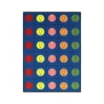 thumbnail image 1 of Joy Carpets 1497C Kid Essentials Circles & Symbols Rectangle Inspirational Area Rugs  Multi Color - 5 ft. 4 in. x 7 ft. 8 in., 1 of 1