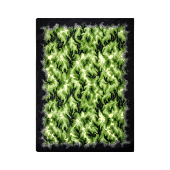 Inferno 3'10" x 5'4" Area Rug In Color Green