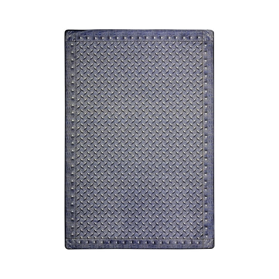 Diamond Plate 5'4" x 7'8" Area Rug In Color Lead