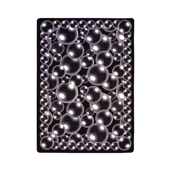 Bubbles 5'4" x 7'8" Area Rug In Color Silver
