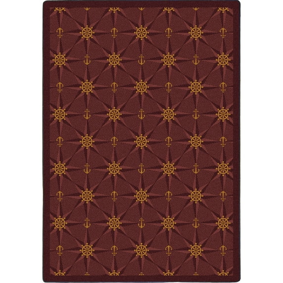 Mariner's Tale 3'10" x 5'4" Area Rug In Color Wine