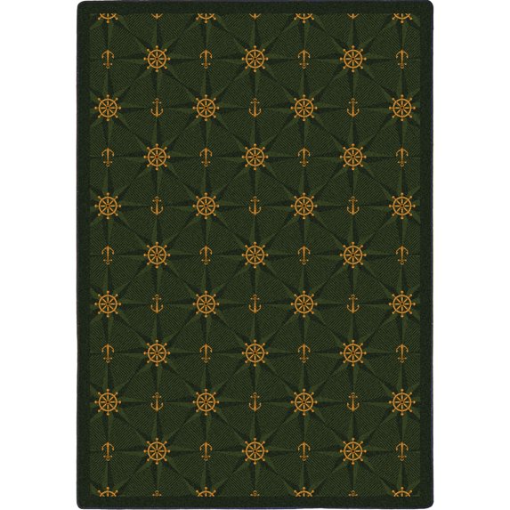 Mariner's Tale 3'10" x 5'4" Area Rug In Color Emerald