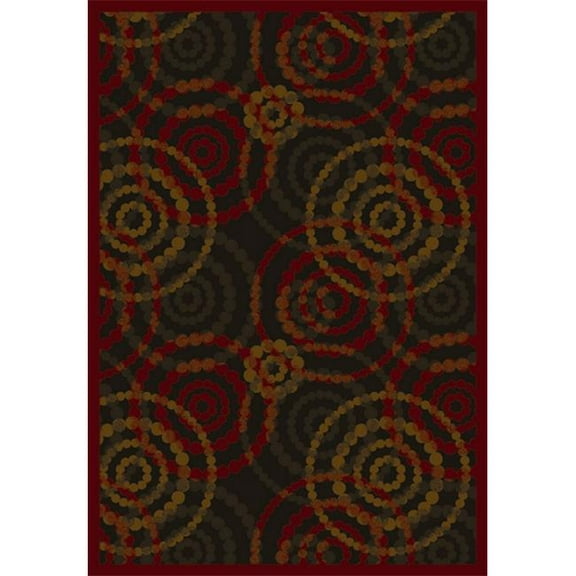 Joy Carpets 1517D-03 Dottie Warm Earth 7 ft.8 in. x 10 ft.9 in. WearOn Nylon Machine Tufted- Cut Pile Whimsy Rug