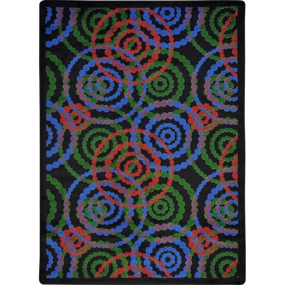 Joy Carpets Kid Essentials Dottie 7'8" x 10'9" Area Rug in Color Colors
