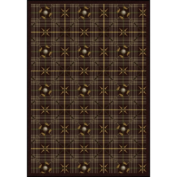 Joy Carpets Games People Play Saint Andrews 3'10" x 5'4" Area Rug in Color Bark Brown