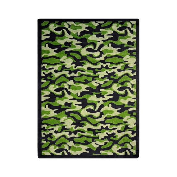 Funky Camo 3'10" x 5'4" Area Rug In Color Green
