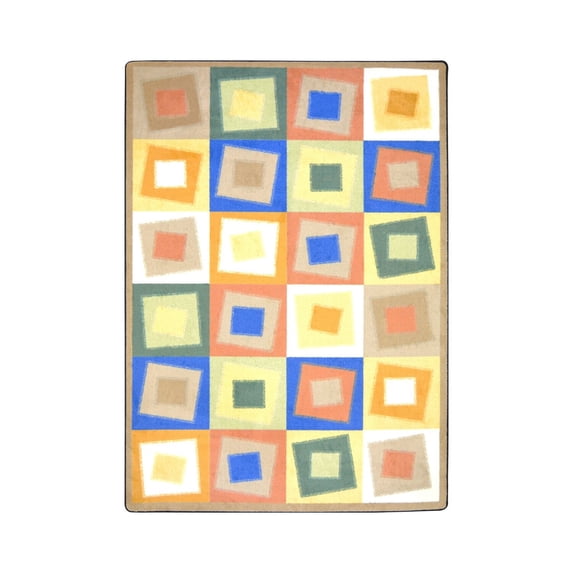 Off Balance 3'10" x 5'4" Area Rug In Color Softs-Color:softs,Material:Nylon