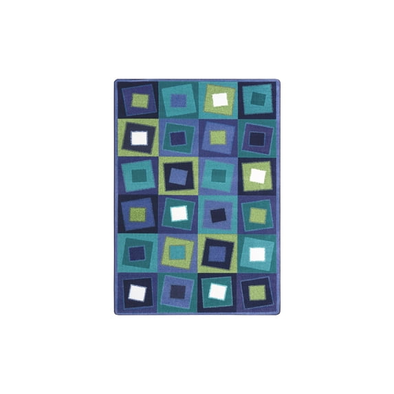 Off Balance 7'8" x 10'9" Area Rug In Color Violet-Color:Violet,Material:Nylon
