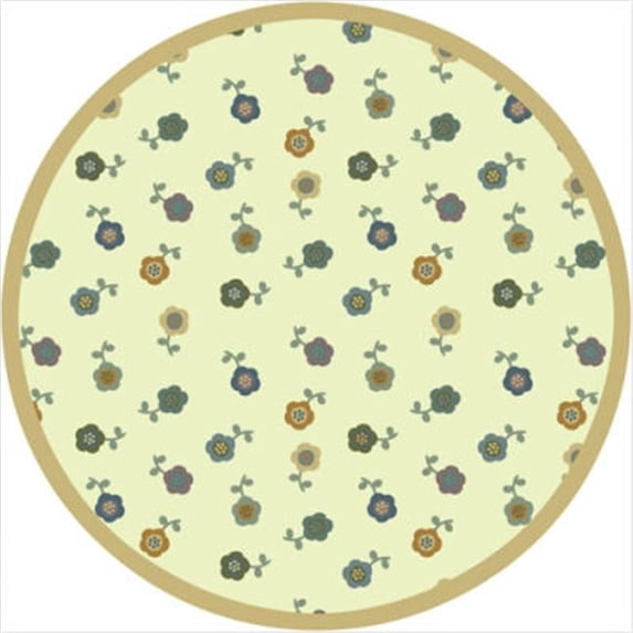 Joy Carpets 1536E-02 Awesome Blossom Soft 7 ft.7 in. Round WearOn Nylon Machine Tufted- Cut Pile Just for Kids Rug