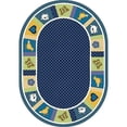 thumbnail image 1 of Joy Carpets 1538DD-01 Seeing Spots Bold 7 ft.8 in. x 10 ft.9 in. Oval  WearOn Nylon Machine Tufted- Cut Pile Just for Kids Rug, 1 of 1