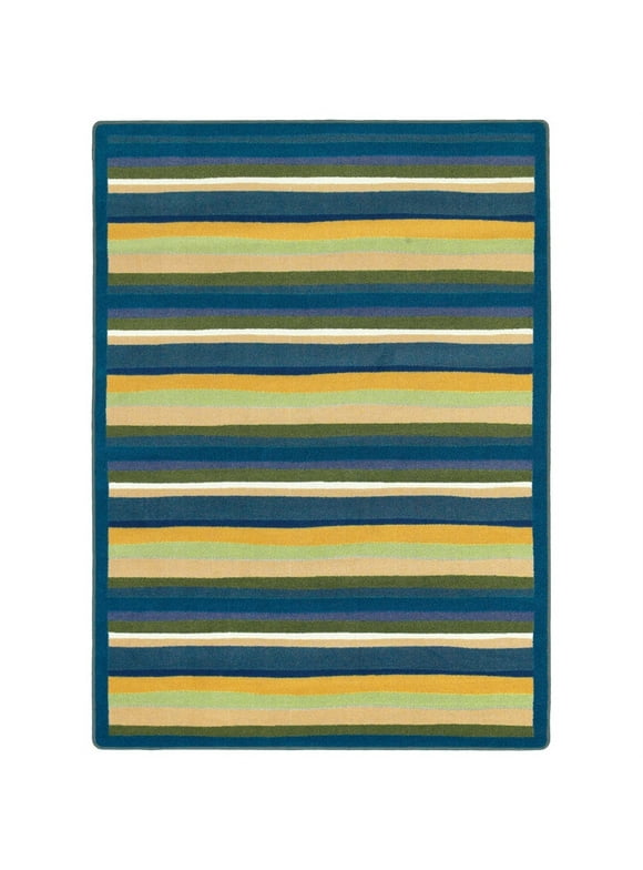 Joy Carpets 1539-01 Yipes Stripes Just for Kids Rug 10-ft 9-in 13-ft 2-in