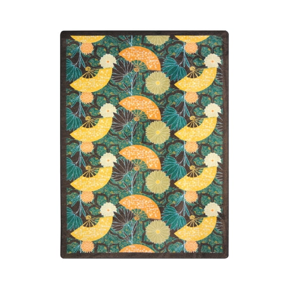 Pacific Rim 5'4" x 7'8" Area Rug In Color Teal