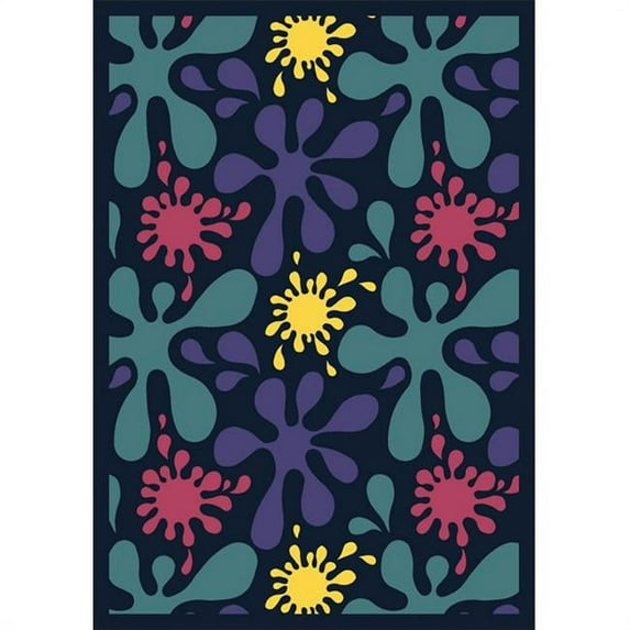 Splat 7'8" x 10'9" Area Rug In Color Navy