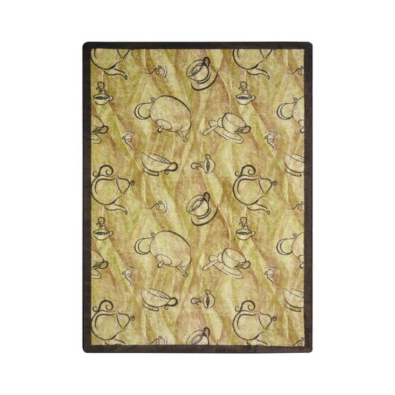 Fresh Brew 5'4" x 7'8" Area Rug In Color Bean