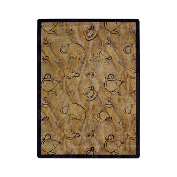 Fresh Brew 7'8" x 10'9" Area Rug In Color Mocha