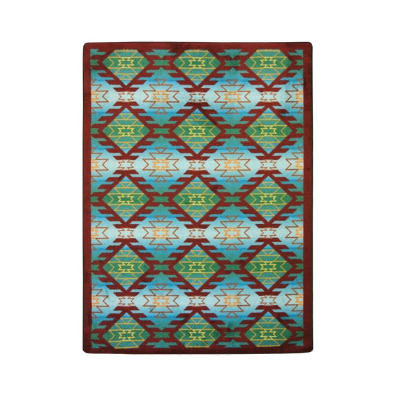Canyon Ridge 7'8" x 10'9" Area Rug In Color Desert Turquoise