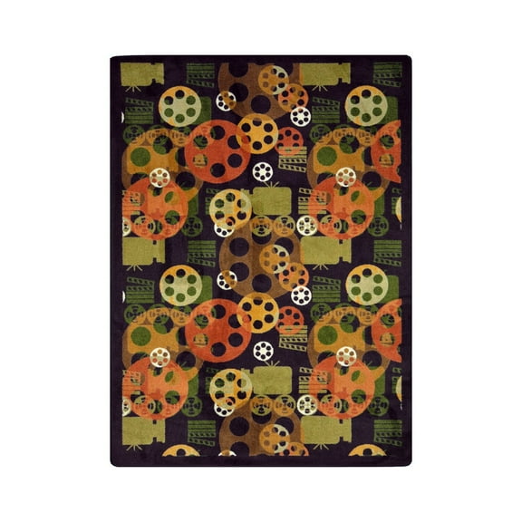 Blockbuster 3'10" x 5'4" Area Rug In Color Plum