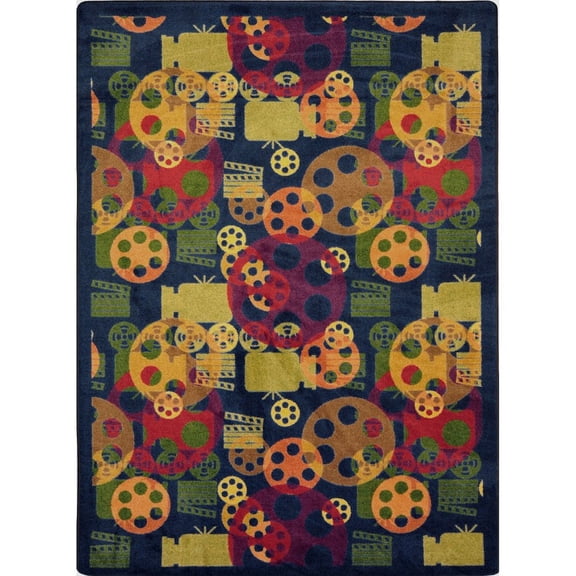 Joy Carpets Any Day Matinee Blockbuster 3'10" x 5'4" Area Rug in Color Multi