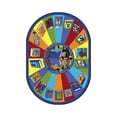 thumbnail image 1 of Kid Essentials - Language & Literacy Read All About It, 5'4" x 7'8" Oval, Multicolored, 1 of 2