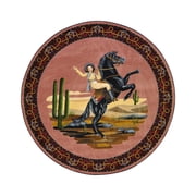 Happy Trails 54" Round Area Rug In Color Multi