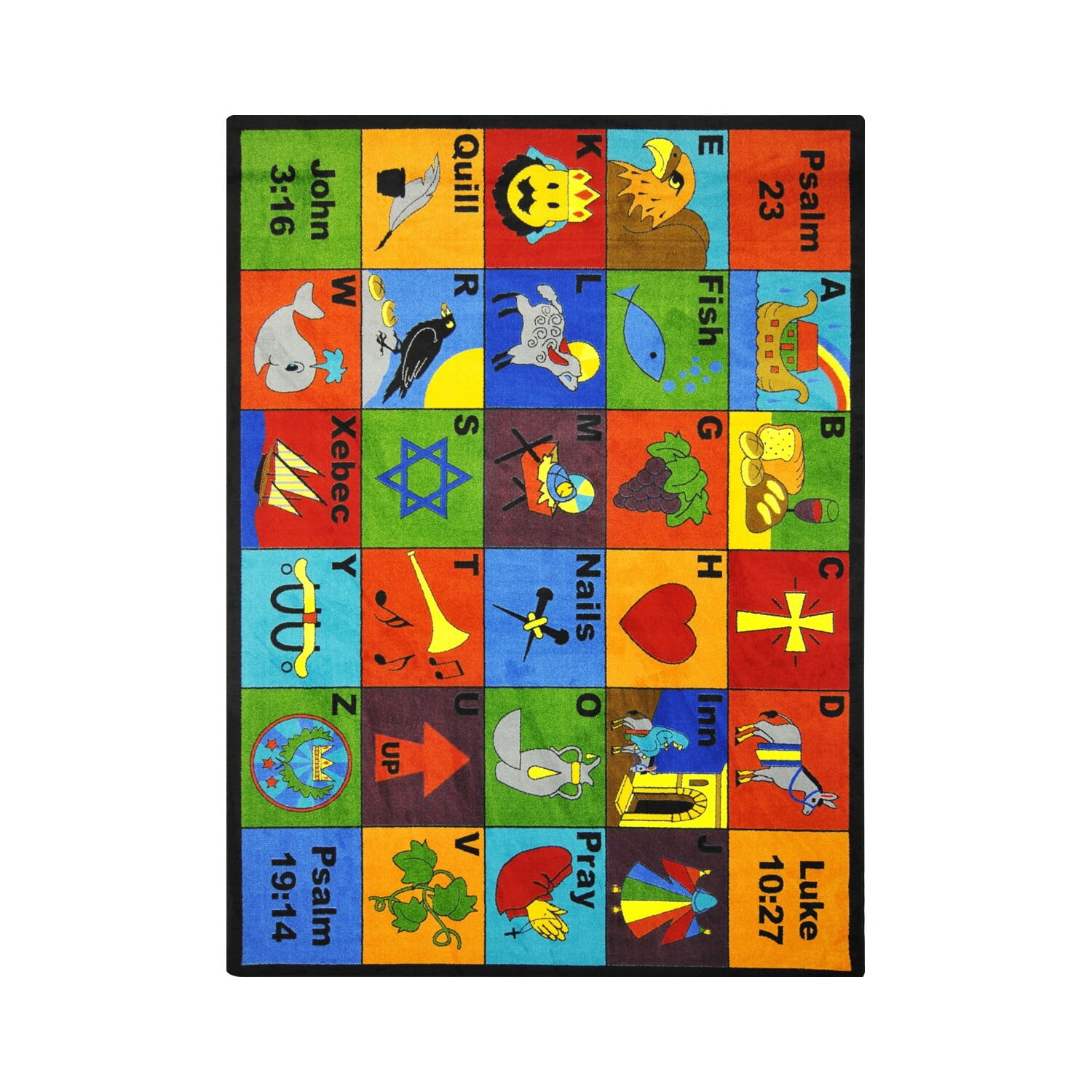 Joy Carpets Noahs Alphabet Animals 8 x 11 Multi-color Indoor Kids Area Rug Joy Carpets Noahs Alphabet Animals 8 x 11 Multi-color Indoor Kids Area Rug