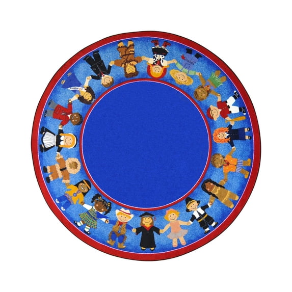 Kid Essentials - Early Childhood Children of Many Cultures, 5'4" Round, Multicolored
