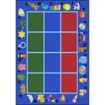 thumbnail image 1 of Joy Carpets Kid Essentials Alphabet Phonics 5'4" x 7'8" Area Rug in Color Blue, 1 of 3