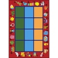 thumbnail image 1 of Joy Carpets Kid Essentials Alphabet Phonics 5'4" x 7'8" Area Rug in Color Red, 1 of 2