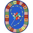 thumbnail image 1 of Alphabet Pinwheel 5'4" x 7'8" Oval area rug in color Multi, 1 of 2