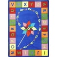 thumbnail image 1 of Joy Carpets Kid Essentials Early Childhood Alphabet Pinwheel Rug, Multicolored, 10'9" x 13'2", 1 of 2