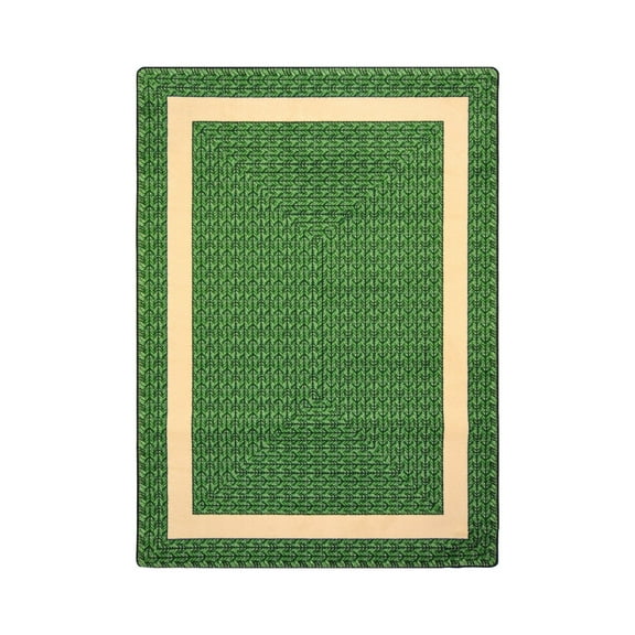 Sharing Circle 3'10" x 5'4" area rug in color Green