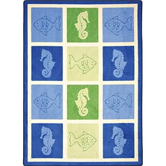 Joy Carpets Summer Marine Life 54" x 78" Indoor Area Rug in Color Multi