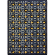 Joy Carpets 1663B-04 Any Day Matinee Marquee Star Rectangle Theater Area Rugs 04 Blue - 3 ft. 10 in. x 5 ft. 4 in.