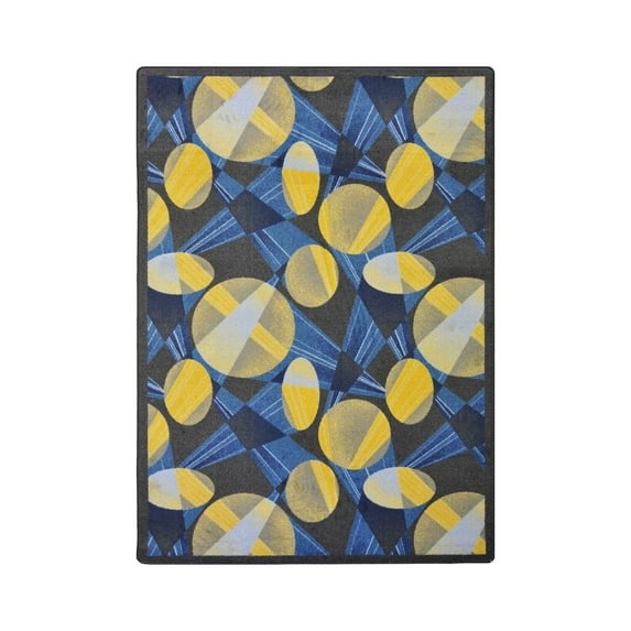 Searchlight 3'10" x 5'4" Area Rug In Color Navy