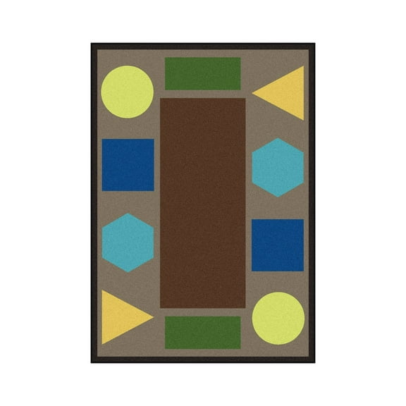 Kid Essentials - Early Childhood Sitting Shapes, 5'4" x 7'8", Earthtone