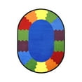 thumbnail image 1 of Joy Carpet Kid Essentials Early Childhood Block Party Rug Oval Multicolor 7'8" x 10'9", 1 of 1